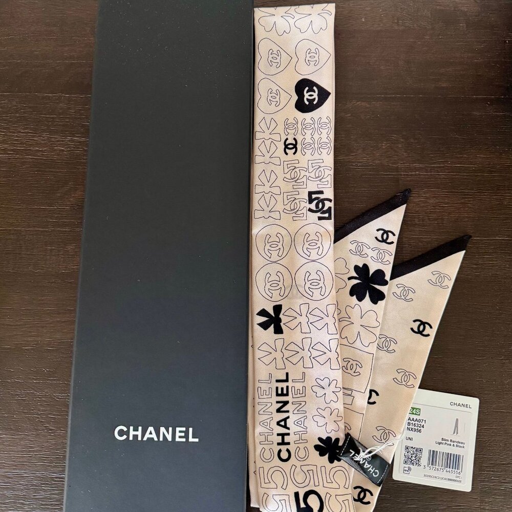 CHANEL Bandeau - Black and Pink (NEW IN BOX)